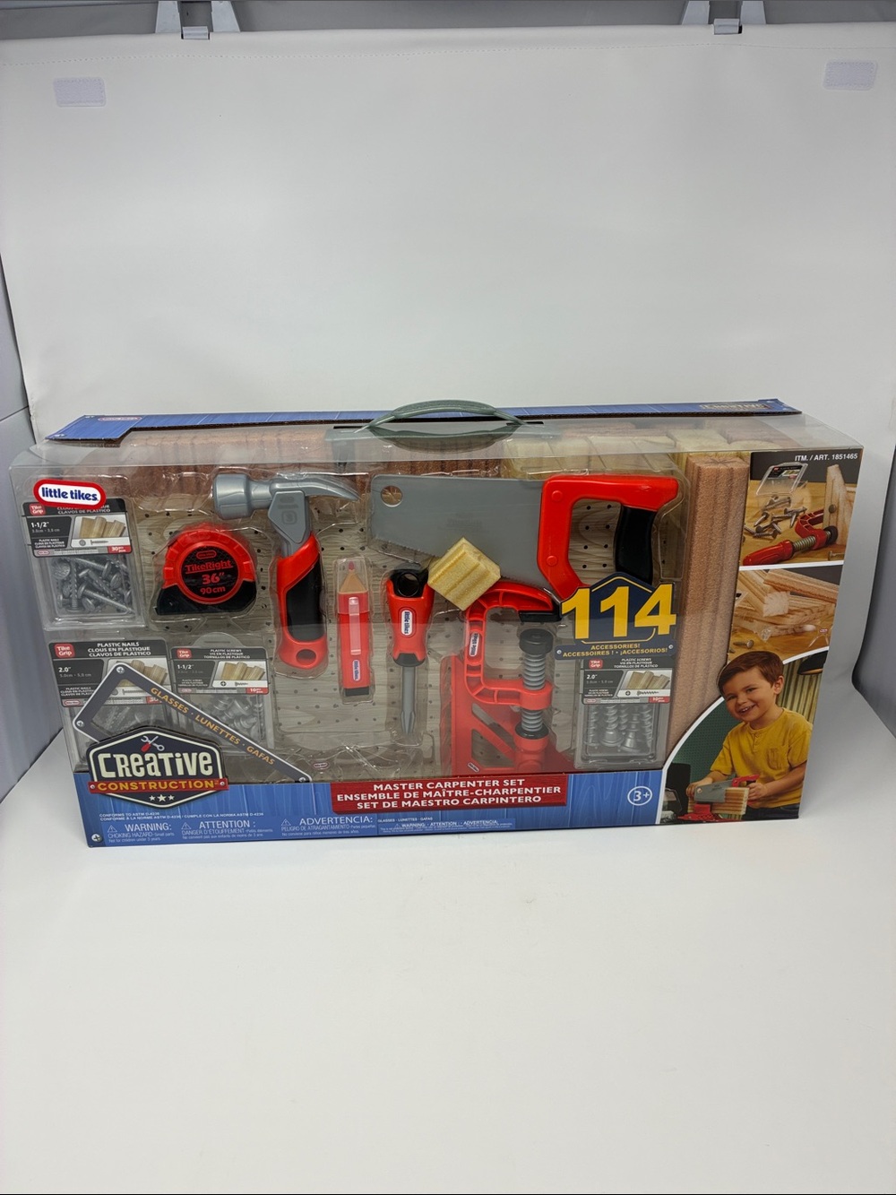 Creative Construction Kids Carpenter Tool Set - Red